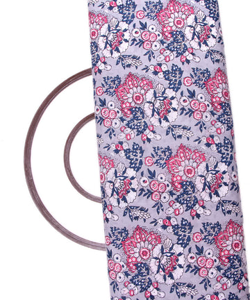 Aqua Blue Colour Floral Printed Cotton Fabric